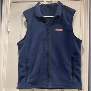 Men’s Vineyard Vines Fleece Vest, Navy, size M